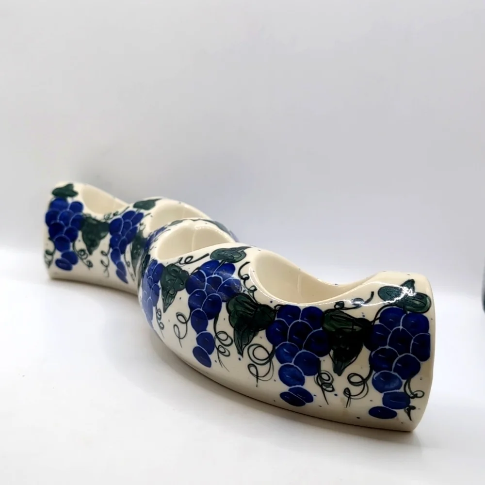 Andy Unikat Polish Pottery Advent Candle Centerpiece - Hand Made Hand Painted